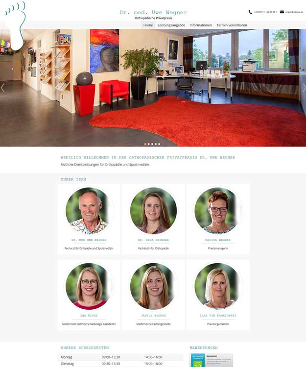 Dr. med. Uwe Wegner, Orthop&auml;de Hannover