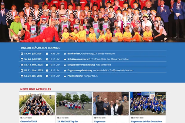 Neue Website f&uuml;r Karnevalsverein &ndash; Webdesign aus Hannover